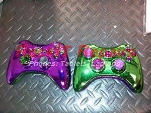 xbox 360 purple and green customized controller